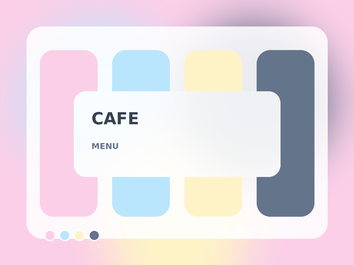 Menu Cafe Pastel