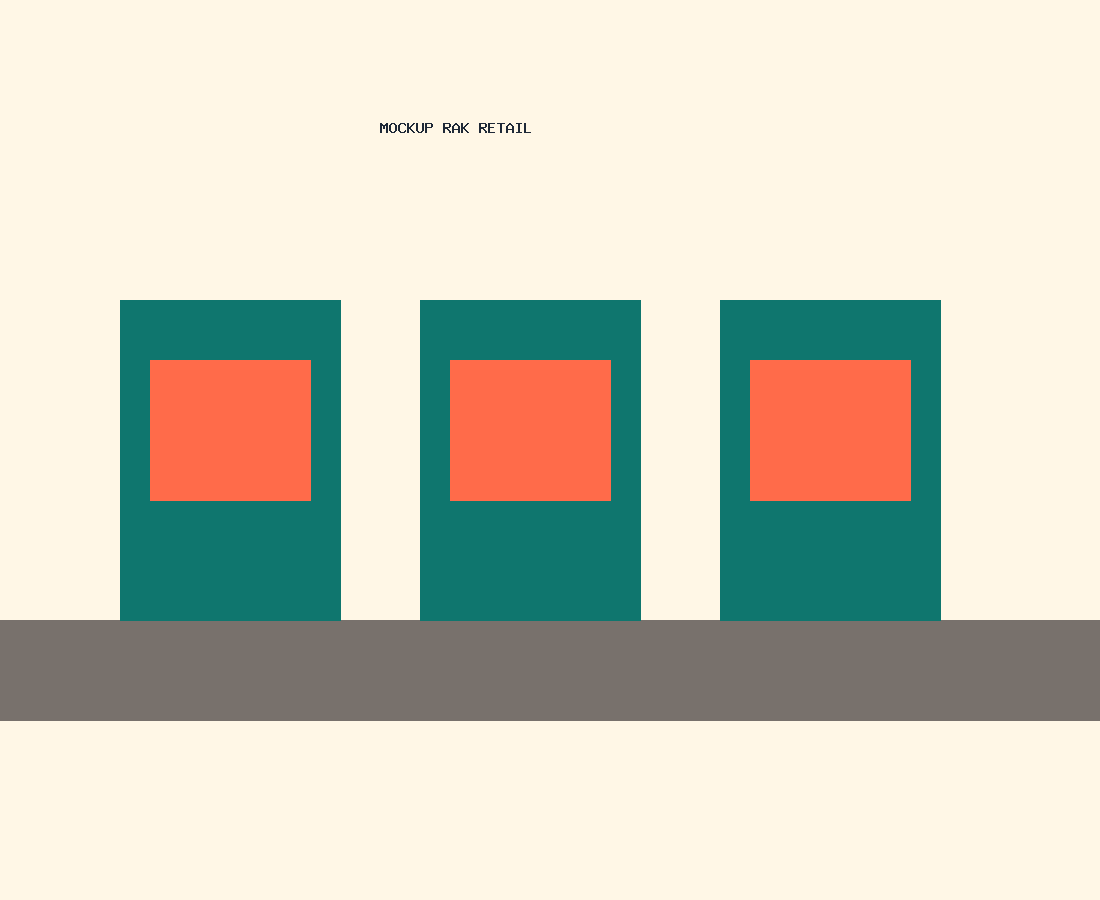 Stiker Label Minuman Segar — Mockup